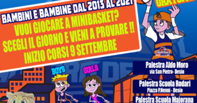 RIPARTE IL MINIBASKET DAL 9 SETTEMBRE