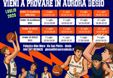 Prove settore giovanile TRYOUT Luglio