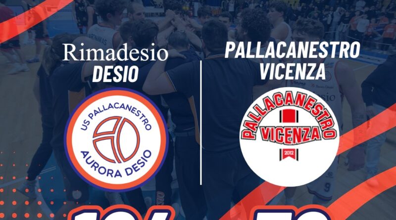 Serie B: La Rimadesio domina Vicenza 104-70