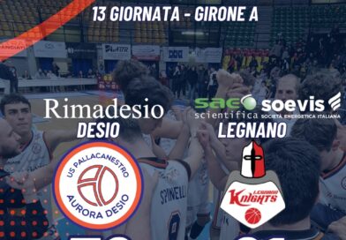 SERIE B: LA RIMADESIO LOTTA MA CADE CONTRO LEGNANO PER 78-81
