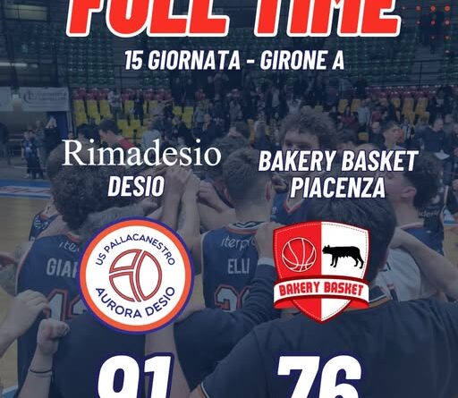 SERIE B: LA RIMADESIO TORNA AL SUCCESSO, SUPERATA PIACENZA 91-76