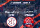SERIE B: TRIS DELLA RIMADESIO, LUMEZZANE SCONFITTA PER 83-67