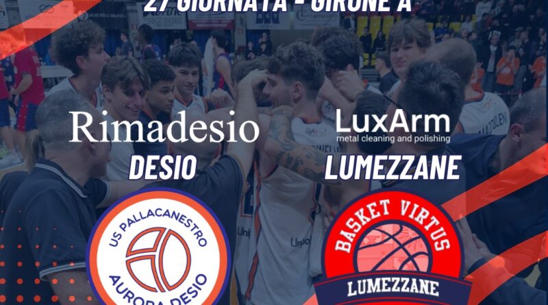 SERIE B: TRIS DELLA RIMADESIO, LUMEZZANE SCONFITTA PER 83-67