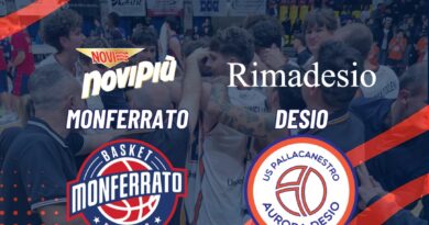 SERIE B: LA RIMADESIO CALA IL POKER, MONFERRATO CEDE 92-97
