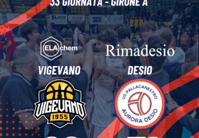 SERIE B: LA RIMADESIO CADE A VIGEVANO, LA CAPOLISTA DOMINA 99-71