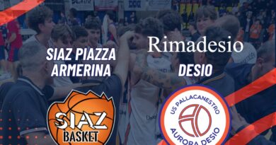 SERIE B: LA RIMADESIO CADE 91-78 A PIAZZA ARMERINA