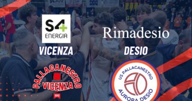 SERIE B: TERZA SCONFITTA DI FILA PER LA RIMADESIO, VICENZA SI IMPONE PER 75-70