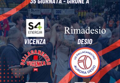 SERIE B: TERZA SCONFITTA DI FILA PER LA RIMADESIO, VICENZA SI IMPONE PER 75-70
